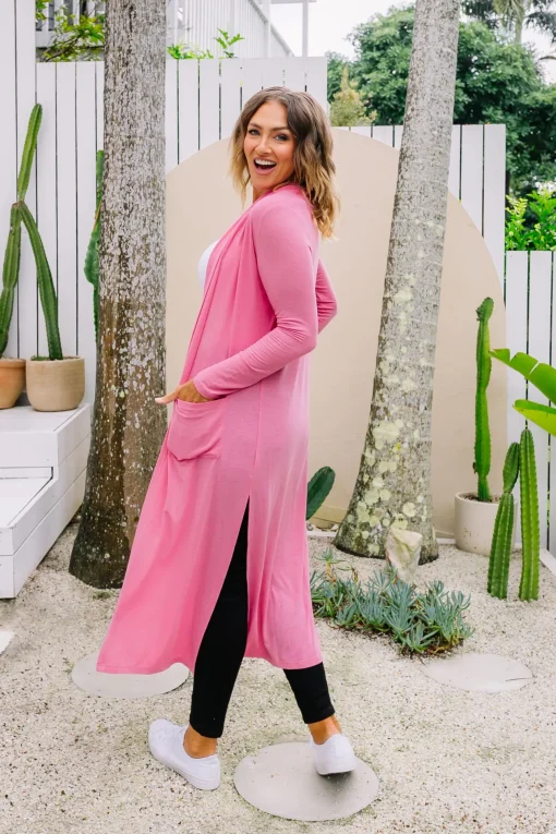 Jane Cardigan in Dark Pink