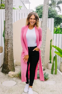 Jane Cardigan in Dark Pink