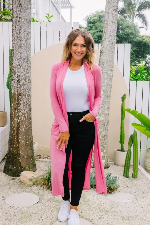 Jane Cardigan in Dark Pink