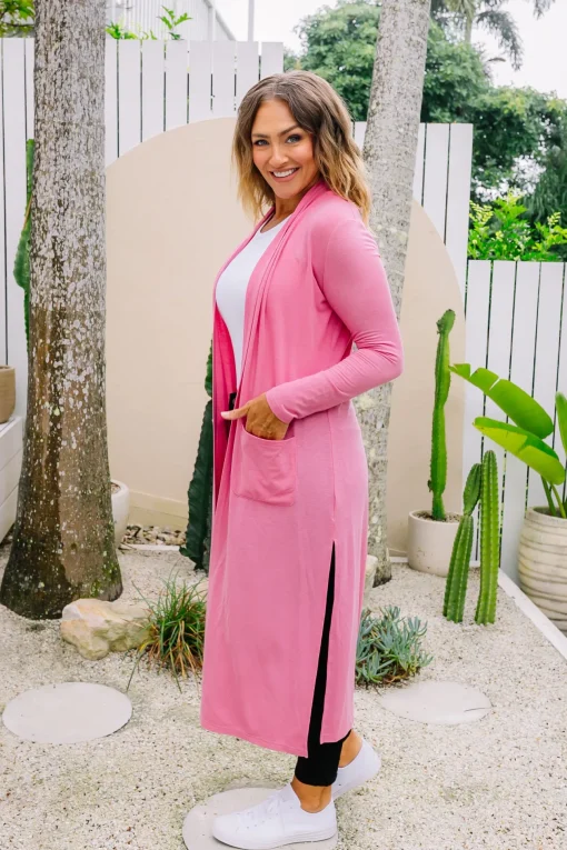 Jane Cardigan in Dark Pink