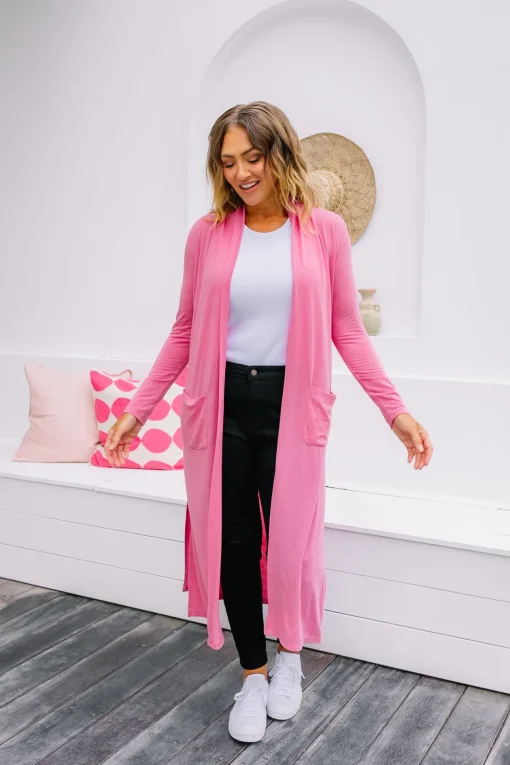 Jane Cardigan in Dark Pink