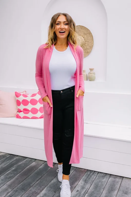 Jane Cardigan in Dark Pink