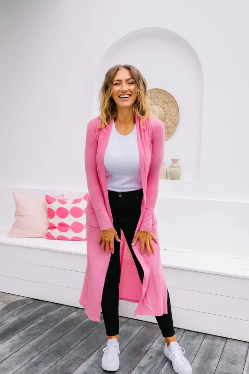 Jane Cardigan in Dark Pink