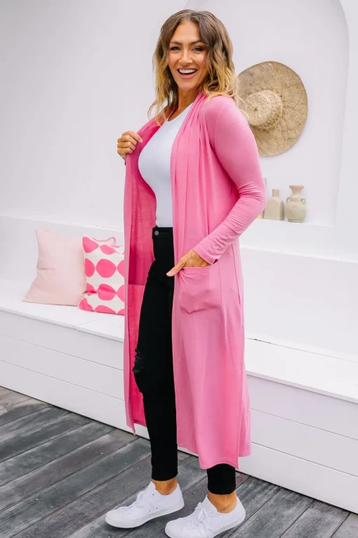 Jane Cardigan in Dark Pink