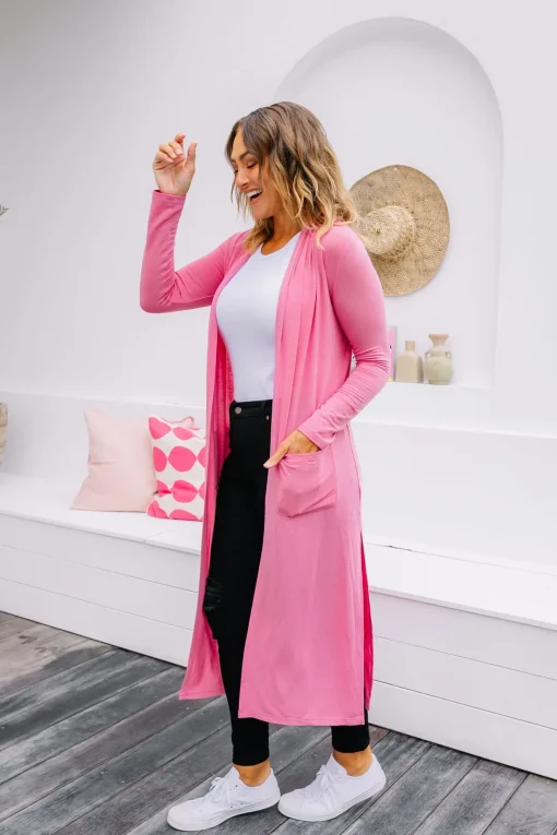 Jane Cardigan in Dark Pink