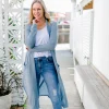 Jane Cardigan in Dusty Blue