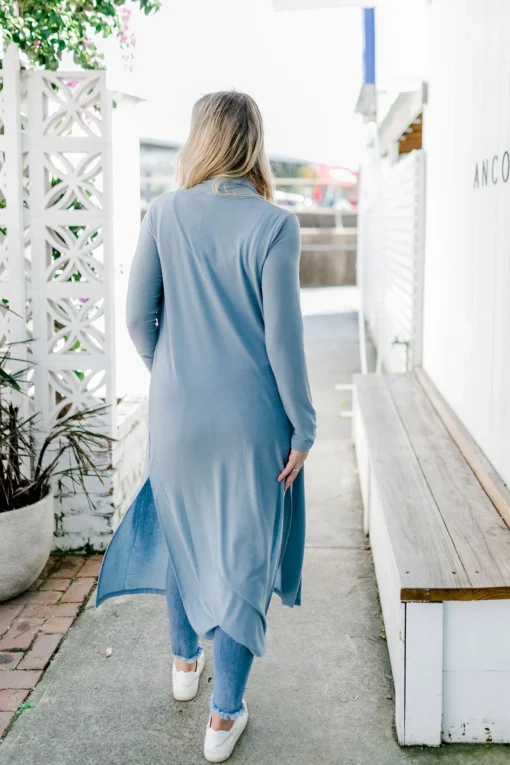Jane Cardigan in Dusty Blue