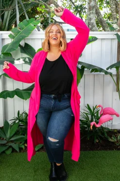 Jane Cardigan in Hot Pink