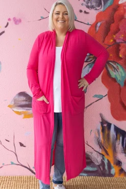 Jane Cardigan in Hot Pink