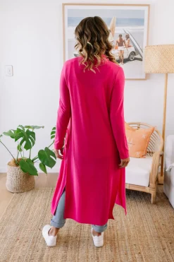 Jane Cardigan in Hot Pink