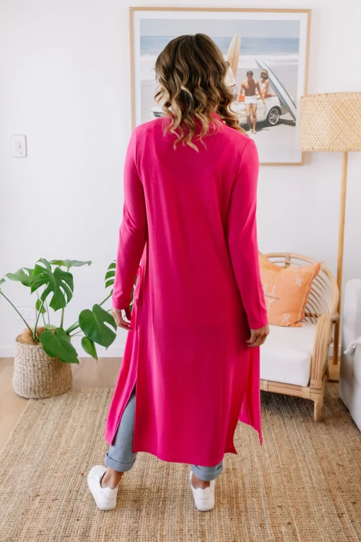 Jane Cardigan in Hot Pink