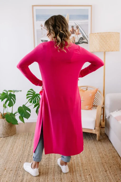 Jane Cardigan in Hot Pink