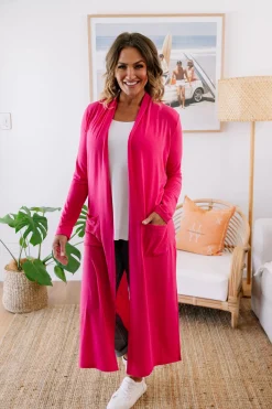 Jane Cardigan in Hot Pink