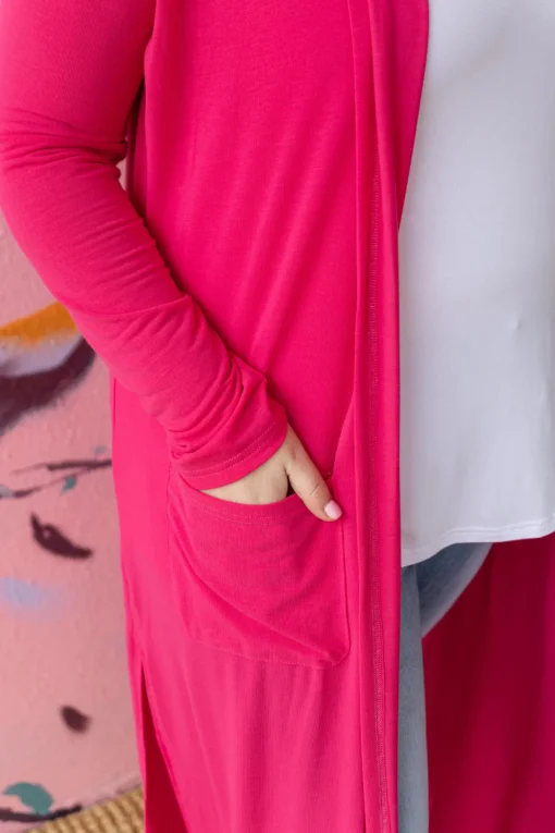Jane Cardigan in Hot Pink