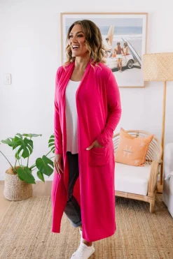 Jane Cardigan in Hot Pink
