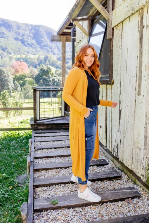 Jane Cardigan in Mustard