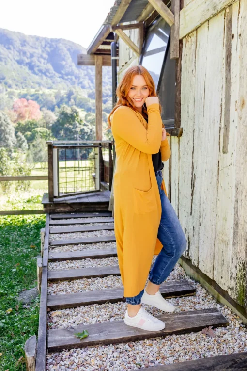 Jane Cardigan in Mustard