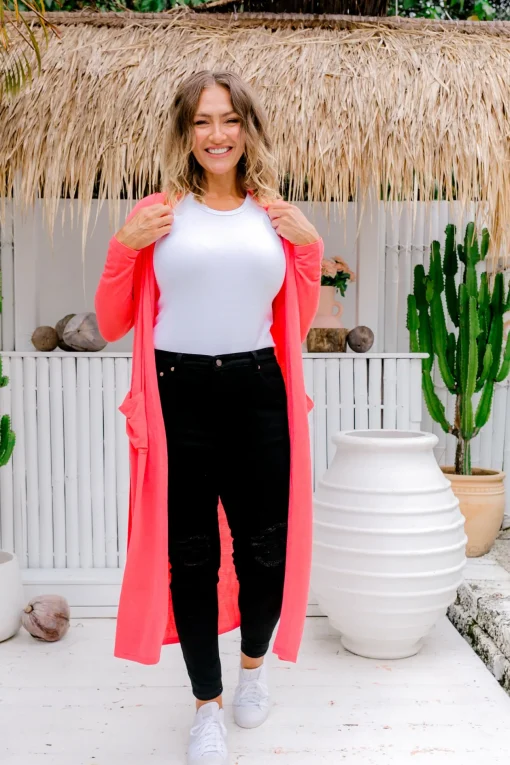 Jane Cardigan in Peach