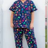 Jazz Scrubs Set in Kasey Christmas by Kasey Rainbow