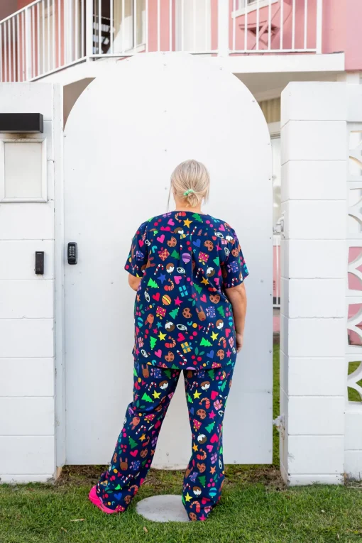 Jazz Scrubs Set in Kasey Christmas by Kasey Rainbow