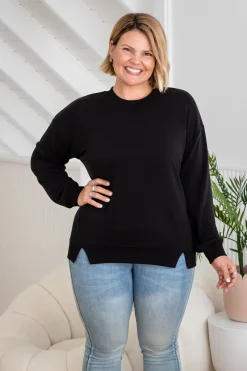 Jenny Lounge Modal Blend Sweater in Black