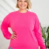 Jenny Lounge Modal Blend Sweater in Magenta