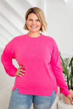 Jenny Lounge Modal Blend Sweater in Magenta