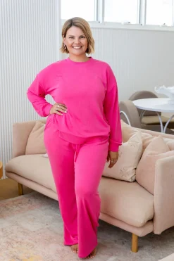 Jenny Lounge Modal Blend Pants in Magenta