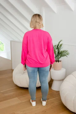 Jenny Lounge Modal Blend Sweater in Magenta