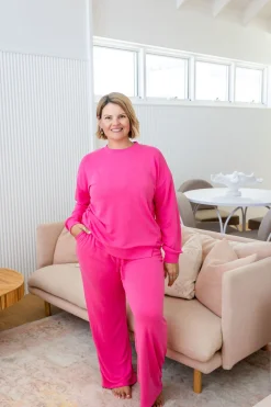 Jenny Lounge Modal Blend Pants in Magenta