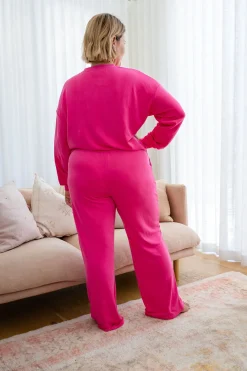 Jenny Lounge Modal Blend Pants in Magenta