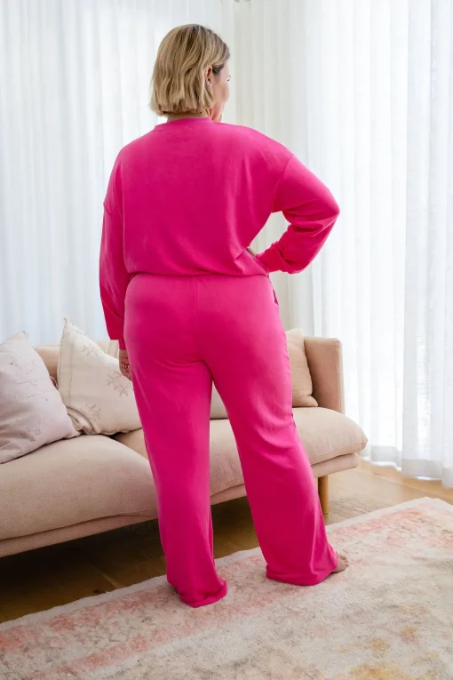 Jenny Lounge Modal Blend Pants in Magenta