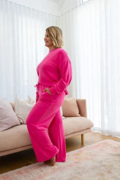 Jenny Lounge Modal Blend Pants in Magenta