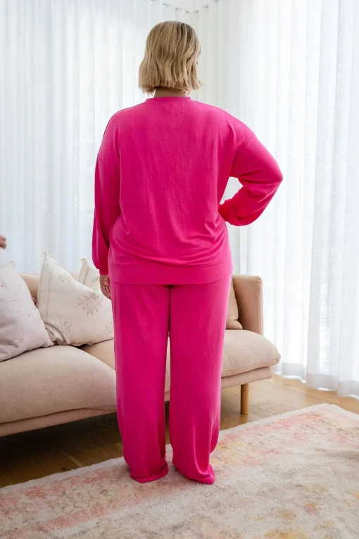 Jenny Lounge Modal Blend Pants in Magenta