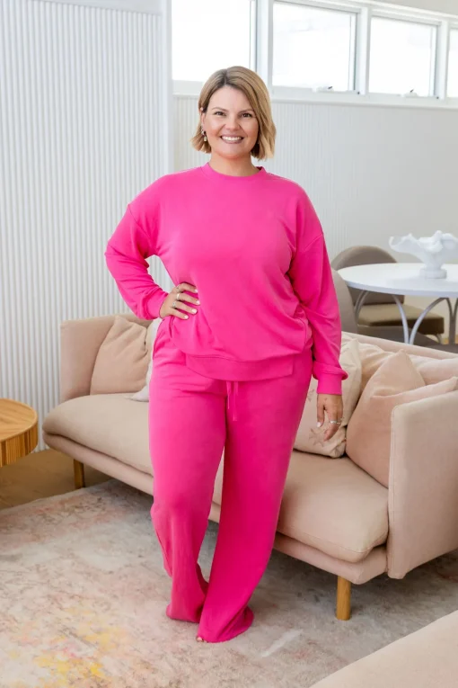 Jenny Lounge Modal Blend Pants in Magenta
