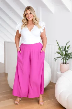 Larsa Pants in Fuchsia Pink