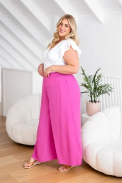 Larsa Pants in Fuchsia Pink