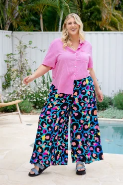 Larsa Pants in Kasey Leopard by Kasey Rainbow