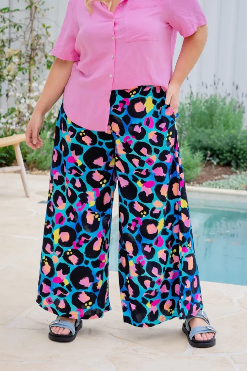 Larsa Pants in Kasey Leopard by Kasey Rainbow