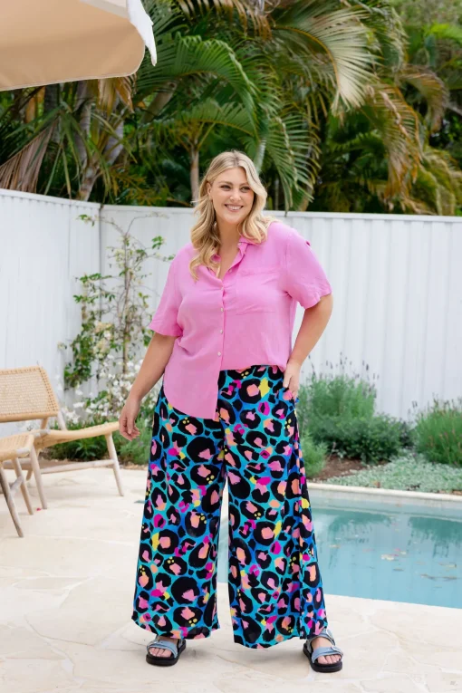 Larsa Pants in Kasey Leopard by Kasey Rainbow