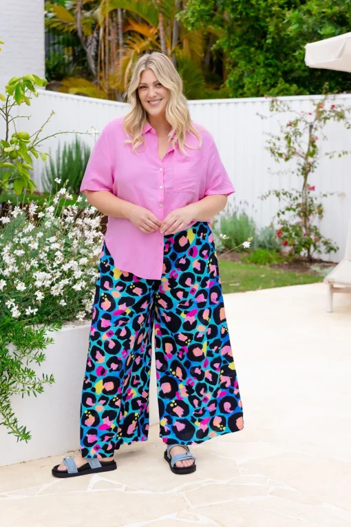 Larsa Pants in Kasey Leopard by Kasey Rainbow