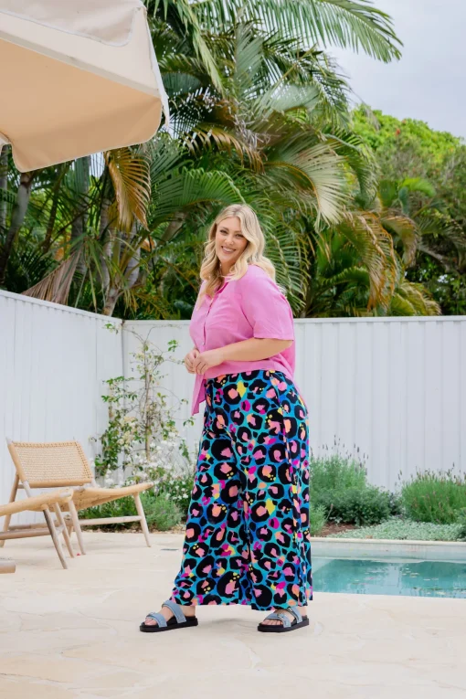 Larsa Pants in Kasey Leopard by Kasey Rainbow