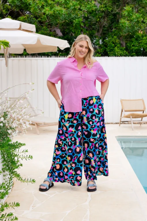Larsa Pants in Kasey Leopard by Kasey Rainbow