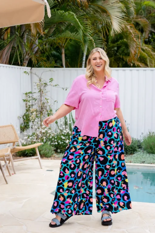 Larsa Pants in Kasey Leopard by Kasey Rainbow