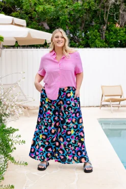 Larsa Pants in Kasey Leopard by Kasey Rainbow