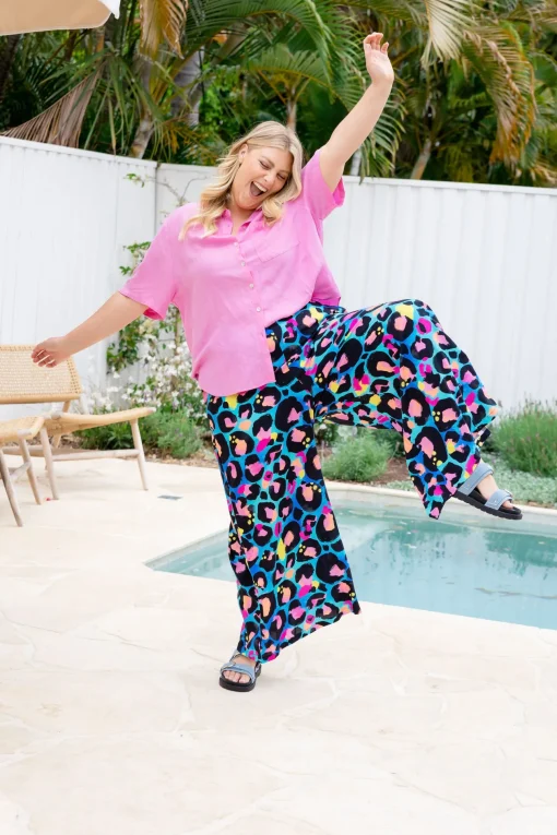 Larsa Pants in Kasey Leopard by Kasey Rainbow