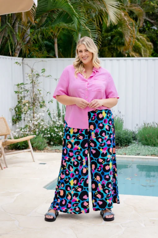 Larsa Pants in Kasey Leopard by Kasey Rainbow