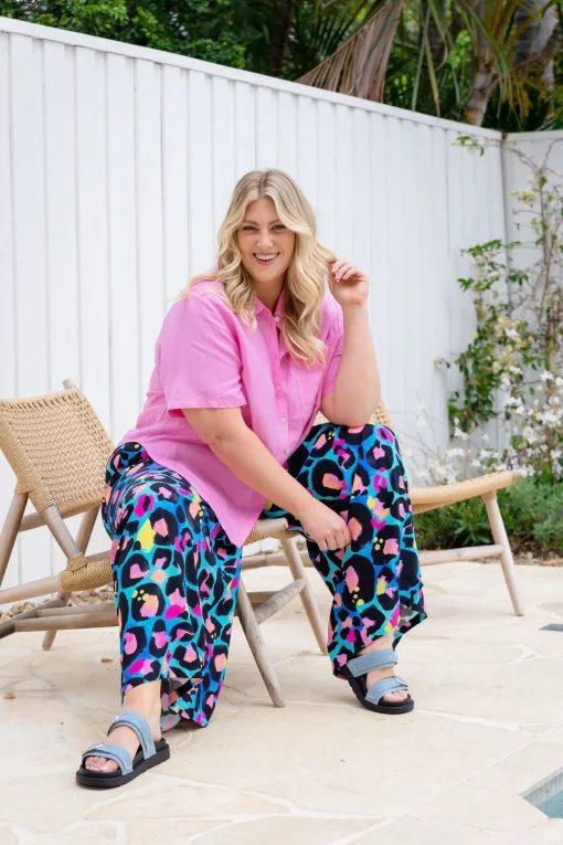 Larsa Pants in Kasey Leopard by Kasey Rainbow
