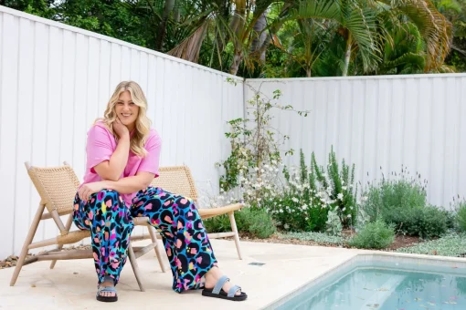 Larsa Pants in Kasey Leopard by Kasey Rainbow