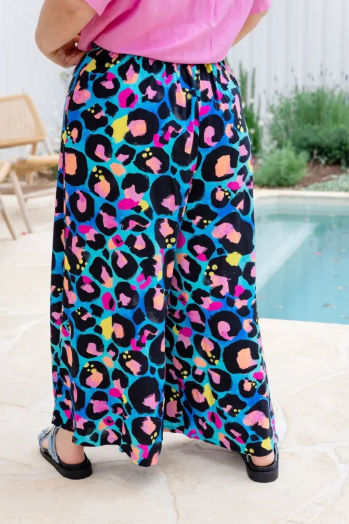 Larsa Pants in Kasey Leopard by Kasey Rainbow